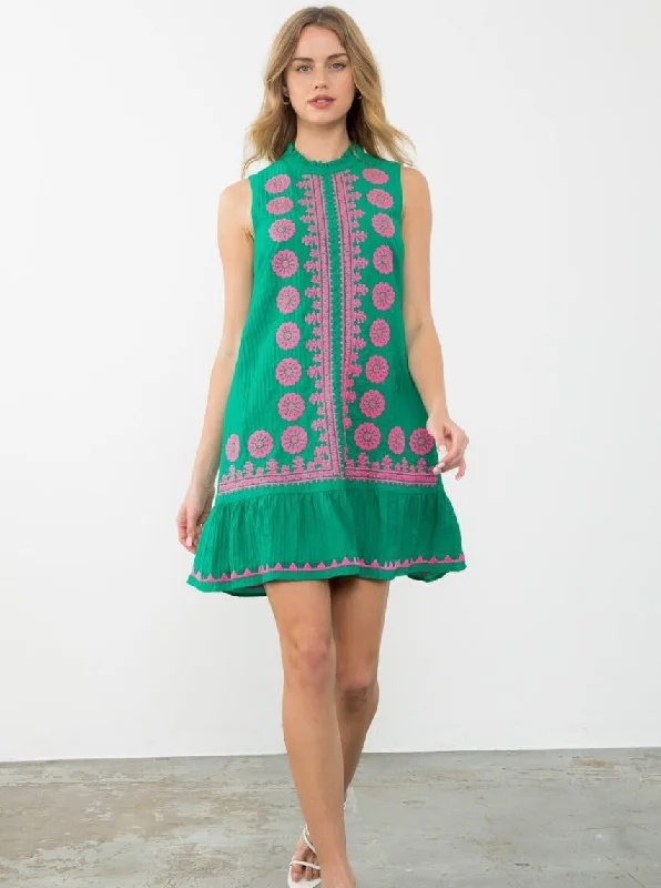 Sleeveless Embroidered Dress [GN-JH2010-7]