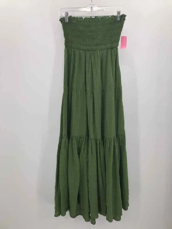 Pre-Owned Veronica Beard Green Size Small Maxi Strapless Dress