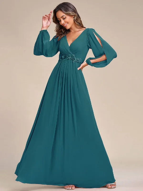 Cindy sleeved ball or evening dress in more colors