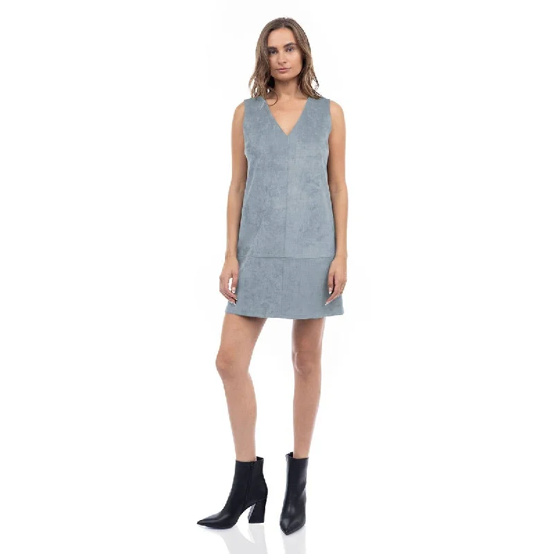 Sleeveless Mini Faux Suede Dress