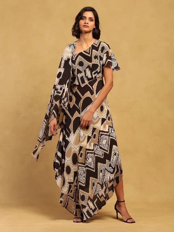 Black meraki long dress