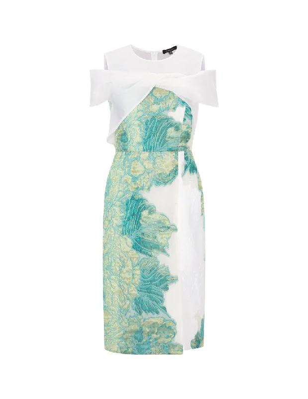 MARYLING Vanilla Green Shoulder Cross Body Dress