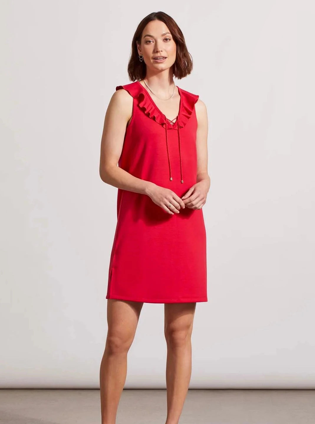 A Line Dress [Lipstick Red-5434O]