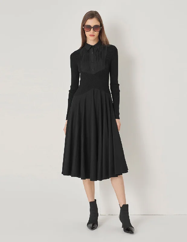 MARYLING Shirt Knit Woven Dress