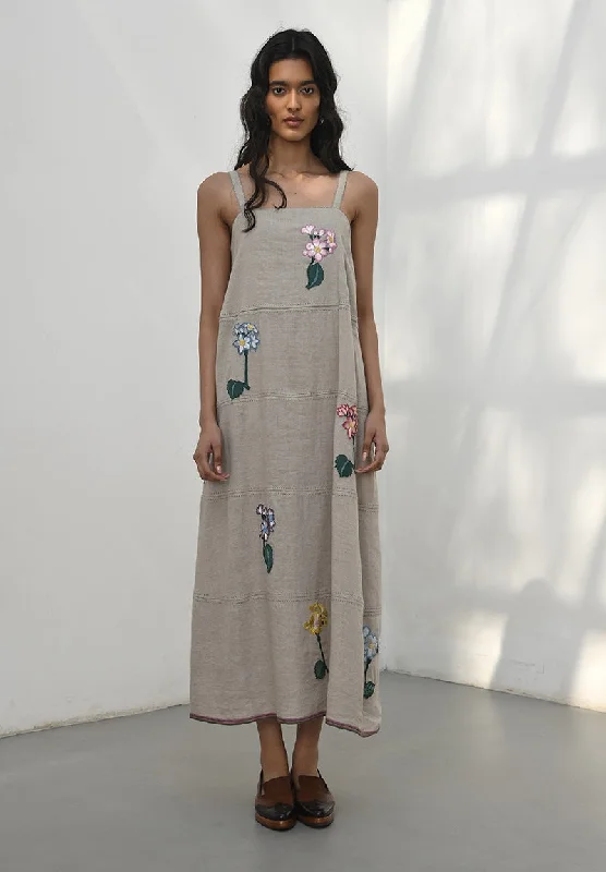 Merano embroidered strappy dress