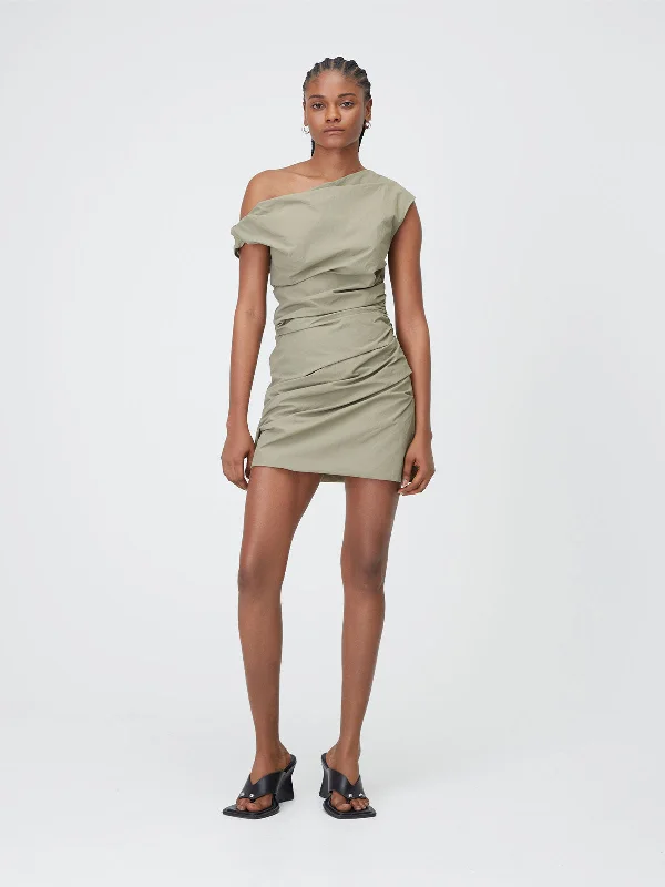 Remmy mini dress | Clay Comfortable Off-Shoulder Mini Dress