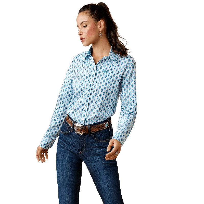 Ariat Women's Kirby Day Dreamer Wrinkle Resist Long Sleeve Stretch Shirt 10043474 Relaxed Cotton Short Shirt Ariat Women's Kirby Day Dreamer Wrinkle Resist Long Sleeve Stretch Shirt 10043474 Relaxed Cotton Short Shirt