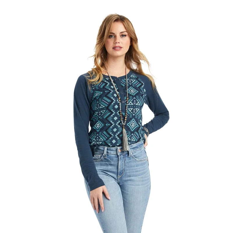 Ariat Women's Maze Midnight Navy Long Sleeve Shirt 10042300 Chic Embellished Short Sleeve Ariat Women's Maze Midnight Navy Long Sleeve Shirt 10042300 Chic Embellished Short Sleeve