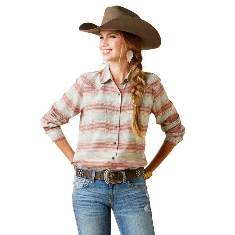 Ariat Women's REAL Billie Jean Sagebrush Serape Long Sleeve Button Down Shirt 10045044 Classic Button-Up Short Tee Ariat Women's REAL Billie Jean Sagebrush Serape Long Sleeve Button Down Shirt 10045044 Classic Button-Up Short Tee