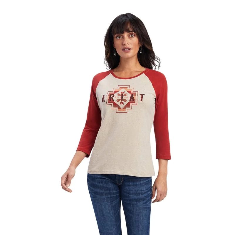 Ariat Women's REAL Rainbow Oatmeal Heather Classic Long Sleeve Shirt 10041294 Comfortable Summer Short Shirt Ariat Women's REAL Rainbow Oatmeal Heather Classic Long Sleeve Shirt 10041294 Comfortable Summer Short Shirt