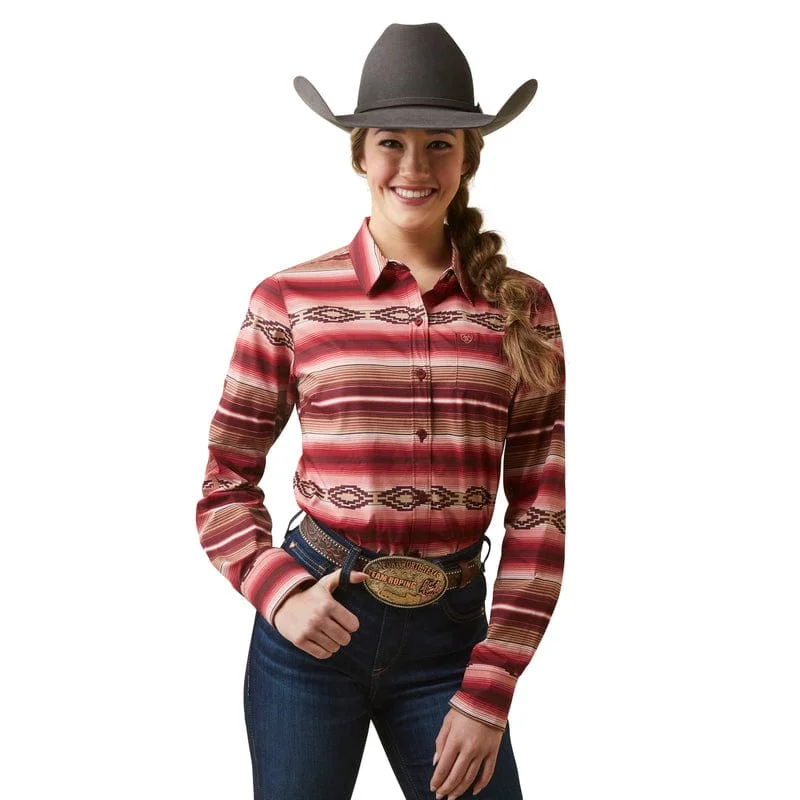 Ariat Women's Team Kirby Wrinkle Resist Blushing Serape Long Sleeve Stretch Shirt 10046564 Comfortable Short Sleeve Tunic Ariat Women's Team Kirby Wrinkle Resist Blushing Serape Long Sleeve Stretch Shirt 10046564 Comfortable Short Sleeve Tunic