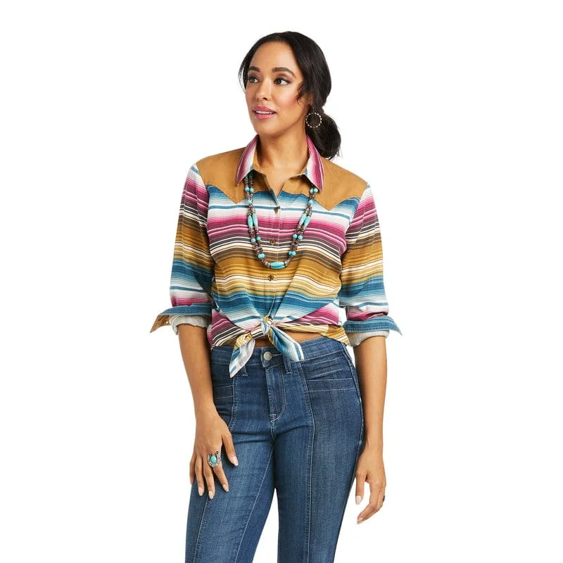 Ariat Women's Weekend Warrior Getaway Long Sleeve Button Down Shirt 10037235 Fashionable Tied Short Sleeve Ariat Women's Weekend Warrior Getaway Long Sleeve Button Down Shirt 10037235 Fashionable Tied Short Sleeve