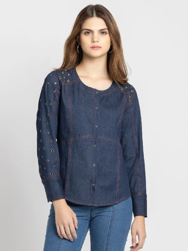 Austin Denim Shirt Relaxed Short Sleeve Tee