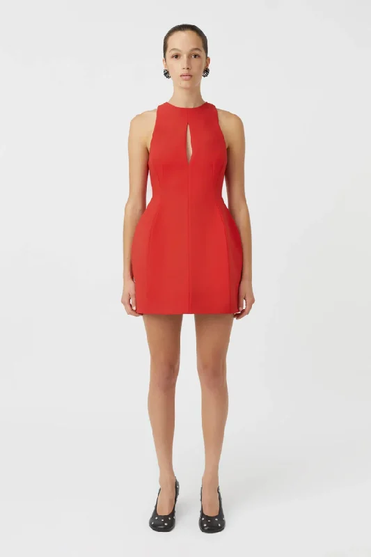 Vista Mini Dress Scarlet Chic Halter Mini Dress