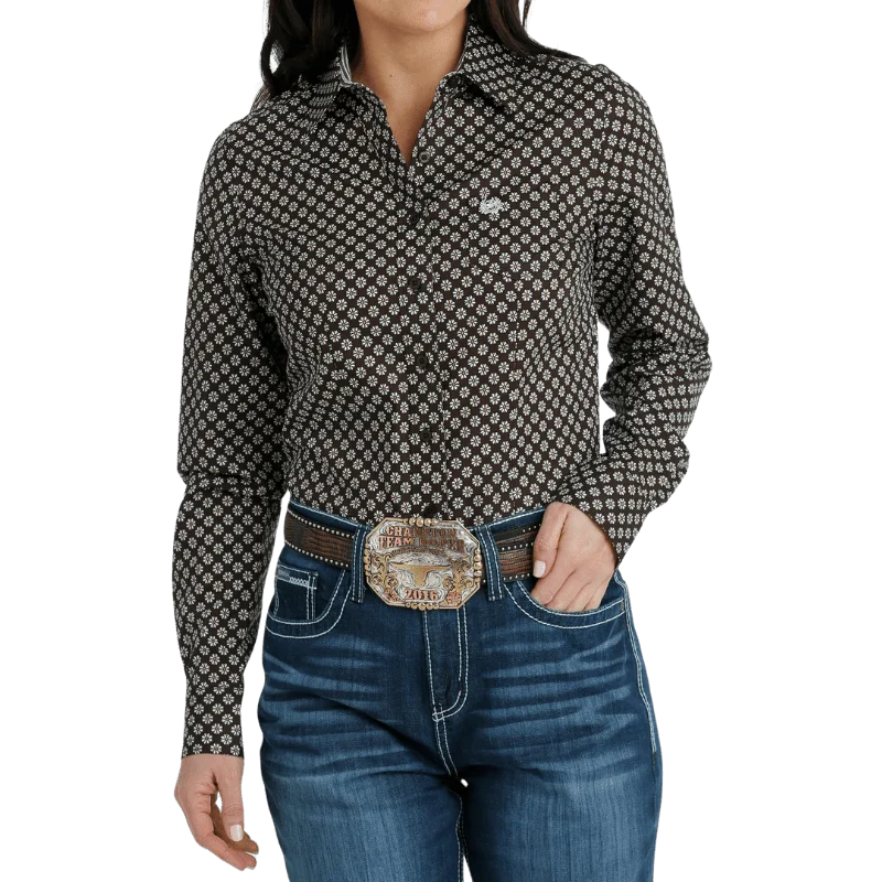 Cinch Women's Brown Long Sleeve Button Down Western Shirt MSW9164214 Comfortable Fitted Short Sleeve Cinch Women's Brown Long Sleeve Button Down Western Shirt MSW9164214 Comfortable Fitted Short Sleeve
