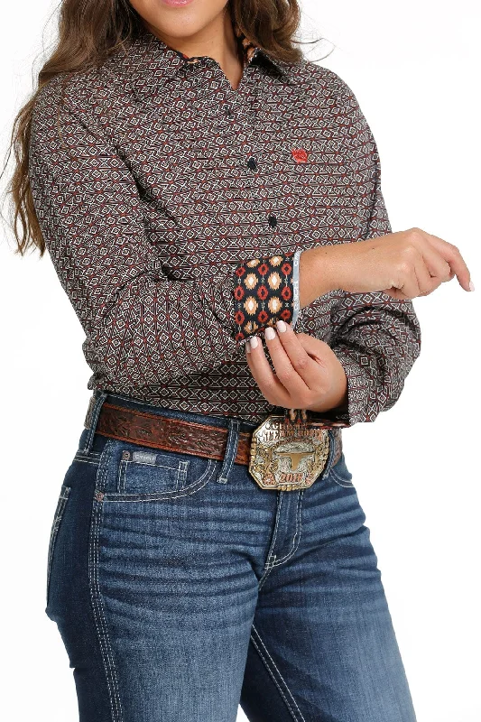Cinch Women's Multi Printed Long Sleeve Button Down Western Shirt MSW9164207 Cozy Summer Short Shirt Cinch Women's Multi Printed Long Sleeve Button Down Western Shirt MSW9164207 Cozy Summer Short Shirt