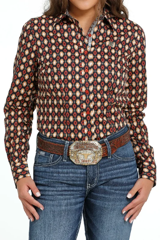 Cinch Women's Navy Long Sleeve Button Down Western Shirt MSW9165038 Comfortable Loose Short Sleeve Cinch Women's Navy Long Sleeve Button Down Western Shirt MSW9165038 Comfortable Loose Short Sleeve