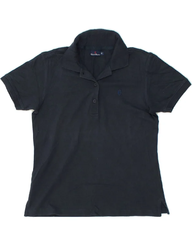 CONTE OF FLORENCE Womens Polo Shirt UK 18 XL Navy Blue Cotton Relaxed Cotton Short Shirt CONTE OF FLORENCE Womens Polo Shirt UK 18 XL Navy Blue Cotton Relaxed Cotton Short Shirt