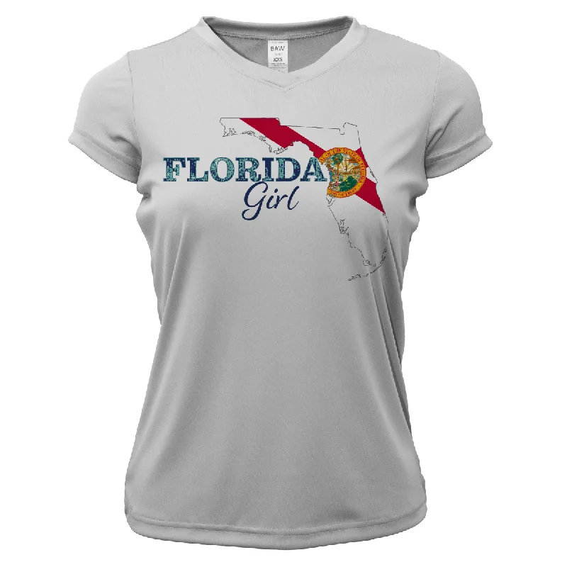 Dunedin Florida Girl Women's Short Sleeve UPF 50+ Dry-Fit Shirt Cozy Loose Fit Short Sleeve Dunedin Florida Girl Women's Short Sleeve UPF 50+ Dry-Fit Shirt Cozy Loose Fit Short Sleeve