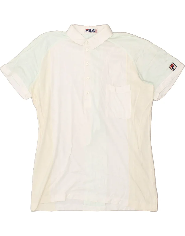 FILA Womens Polo Shirt IT 52 Large Multicoloured Colourblock Modern Casual Short Sleeve FILA Womens Polo Shirt IT 52 Large Multicoloured Colourblock Modern Casual Short Sleeve