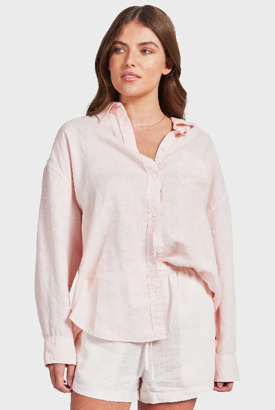 Hampton Linen Shirt Stylish Short Sleeve Top