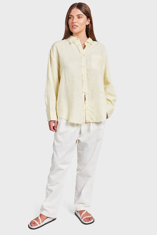 Hampton Linen Shirt Chic Button-Up Short Shirt