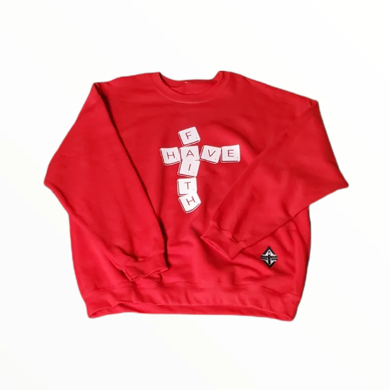 Have Faith Scrabble Crewneck Swestshirt (multiple color options) Comfortable Knit Short Shirt Have Faith Scrabble Crewneck Swestshirt (multiple color options) Comfortable Knit Short Shirt