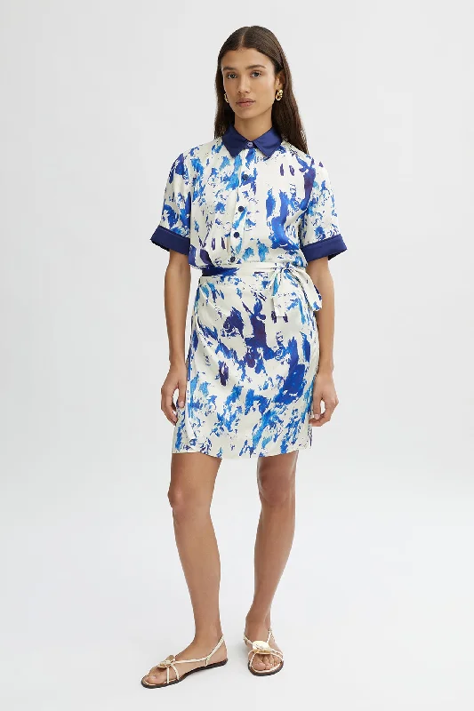 IZABEL PRINT MINI DRESS Classic Floral Print Mini Dress