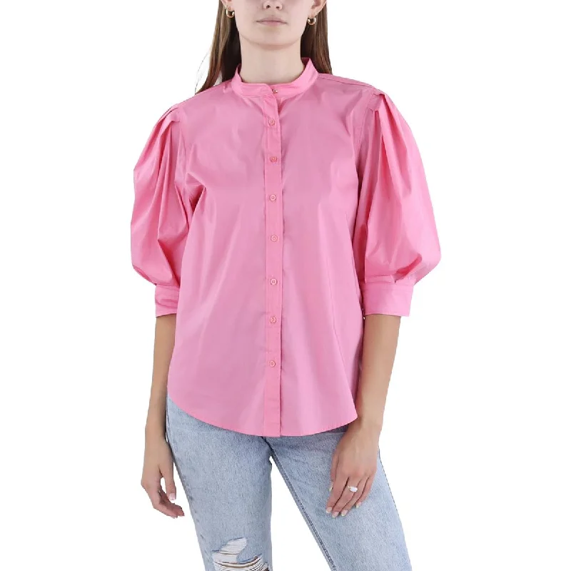 Lauren Ralph Lauren Womens Collar Shirt Button-Down Top Trendy Turtleneck Short Shirt Lauren Ralph Lauren Womens Collar Shirt Button-Down Top Trendy Turtleneck Short Shirt