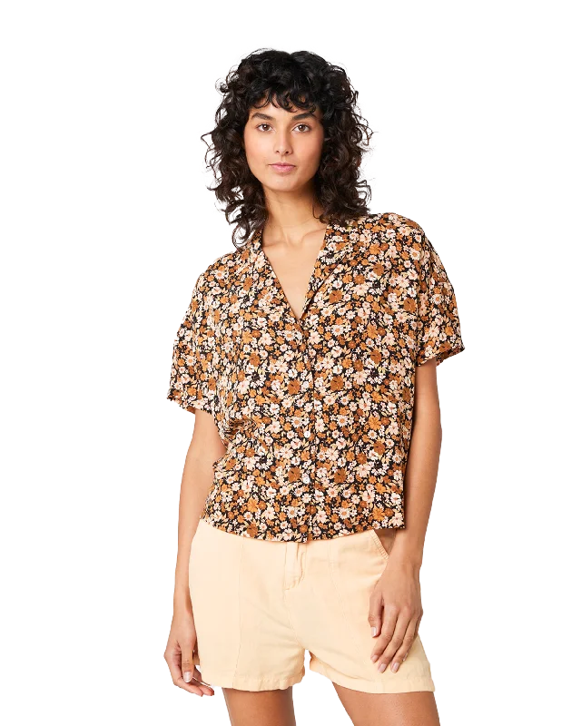 Sea Of Dreams Shirt in Brown Comfortable Summer Short Shirt