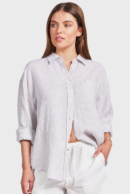 Rory Linen Shirt Fashionable Cuffed Short Sleeve