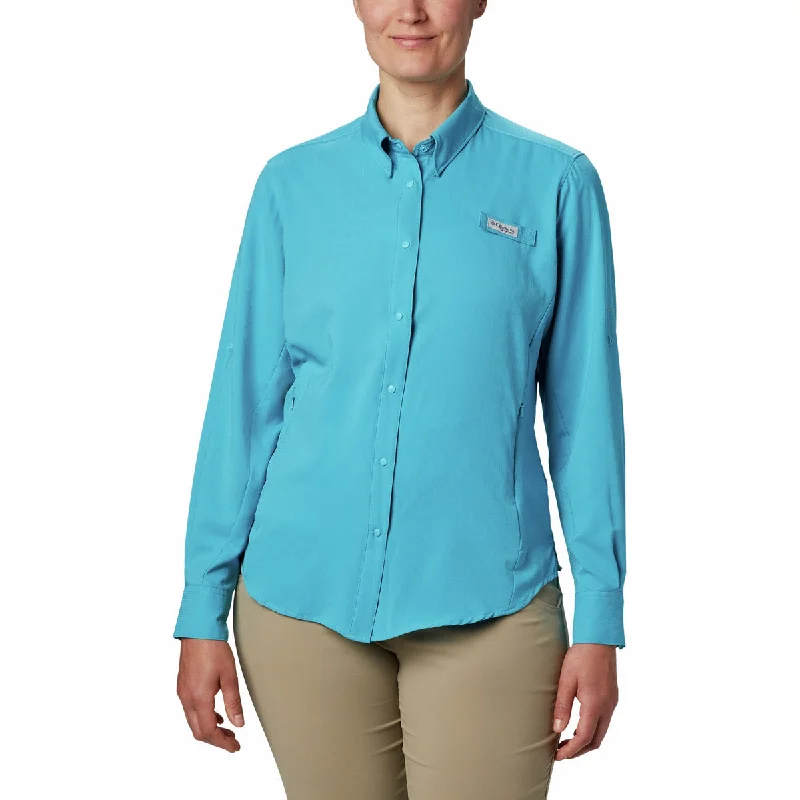 Women's PFG Tamiami II Long Sleeve Shirt Fashionable Rounded Short Shirt