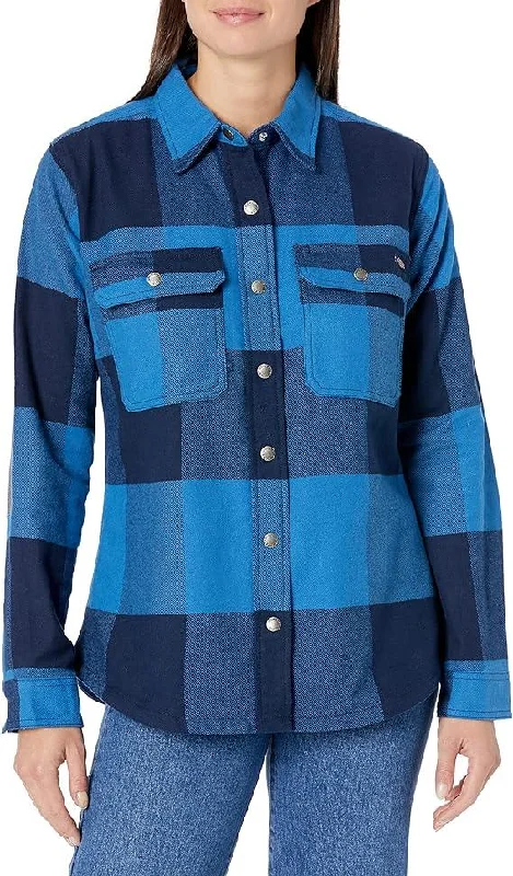 Women's DuraTech Renegade Flannel Shirt - Bright Blue Classic Button-Up Short Tee