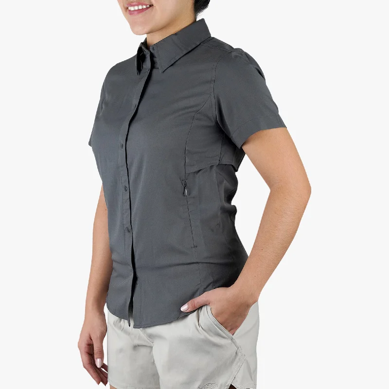 Women's Wrangle SS Button Down Shirt Classic Basic Short Shirt