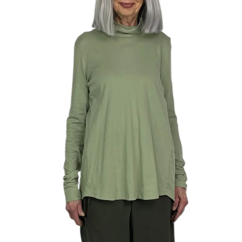 A-LINE TURTLENECK TEE Spandex Blend Rayon Blend Denim Blend