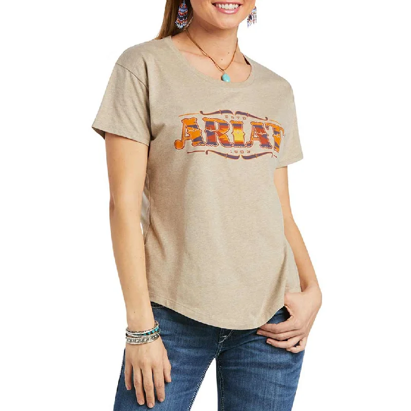 Ariat Women's Wordmark Graphic T-shirt Graphic T-Shirt Round Neck Polyester