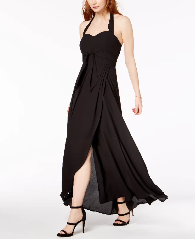 Bar III Halter Maxi Dress Classic V-Neck Maxi Dress