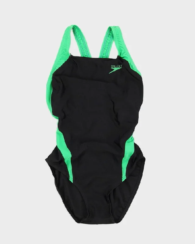 Black and Green Speedo Swimsuit - S Playful Pattern Swimsuit