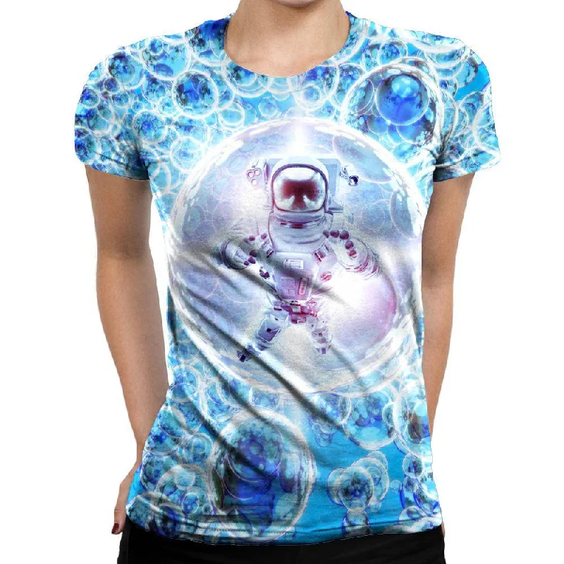 Infinite Galaxy Womens T-Shirt Mesh Blend Leather Blend Suede Blend