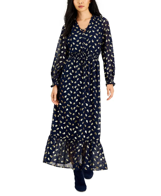 Jamie Layla Petite Foiled Paisley Print Maxi Dress Cozy Knitted Maxi Dress