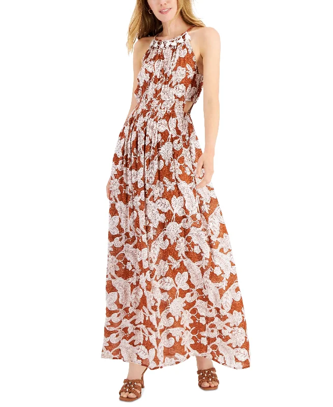 Jamie Layla Petite Printed Halter Maxi Dress Cozy Longline Maxi Dress