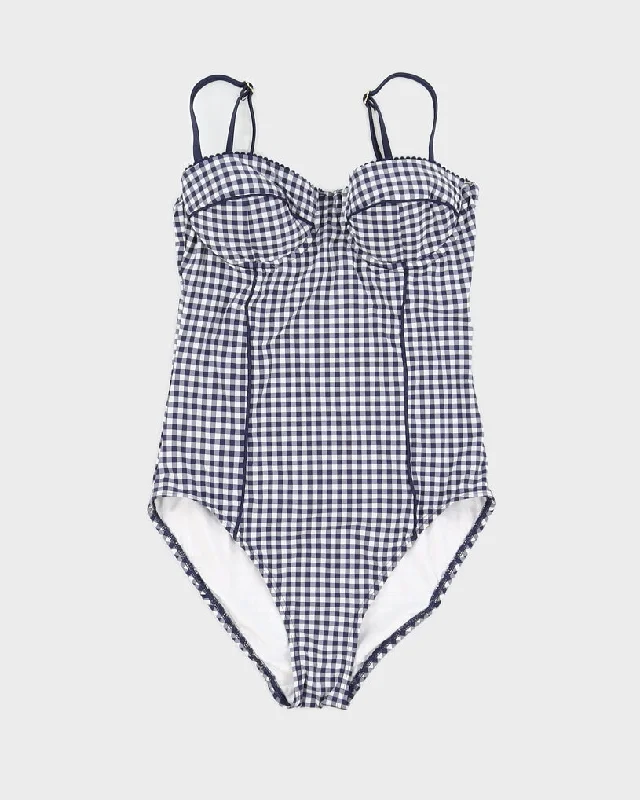 Kate Spade Gingham Swimsuit - S Mesh Panel Swimwear