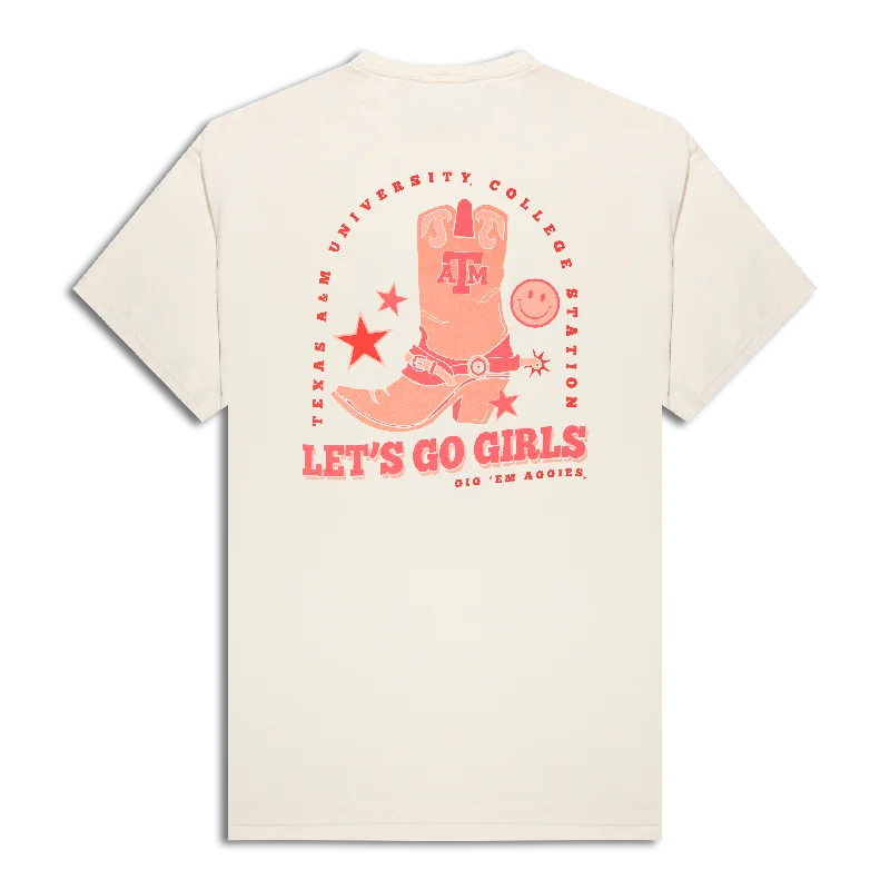 Texas A&M Let's Go Girls Parchment T-Shirt Elasticated Padded Insulated