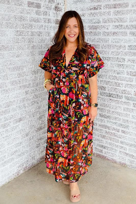 Meet Me In Santorini - Andre Maxi Dress Comfortable Maxi Dress with Belt