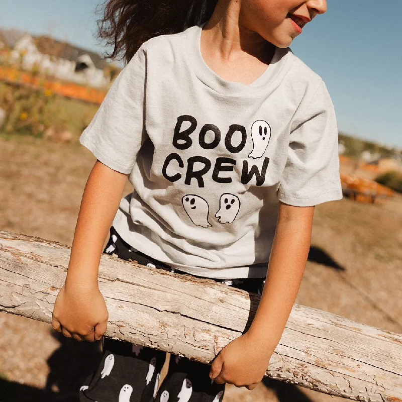 Mini Boyfriend Tee, Grey Boo Crew Cotton Fabric Linen Fabric Terry Fabric