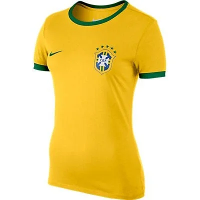 Nike CBF Brasil Women's Core Tee Wool Fabric Cashmere Fabric Tweed Fabric