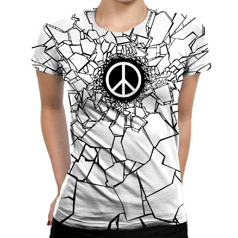 Peacebreaker White Womens T-Shirt Layered Multi-layer Single Layer