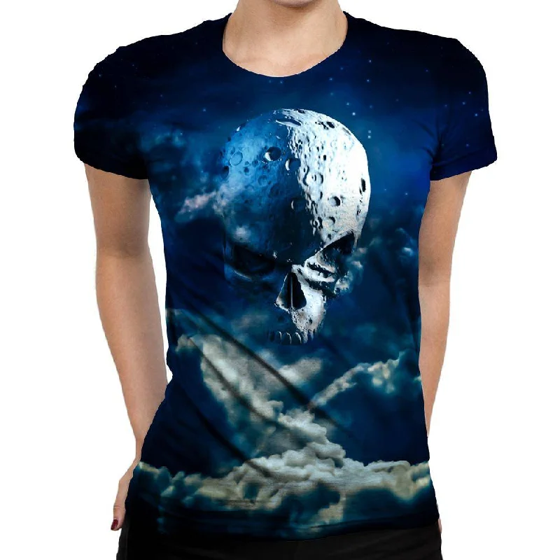 Reaper Moon Rising Womens T-Shirt Thin T-Shirt Open Front Quick Dry