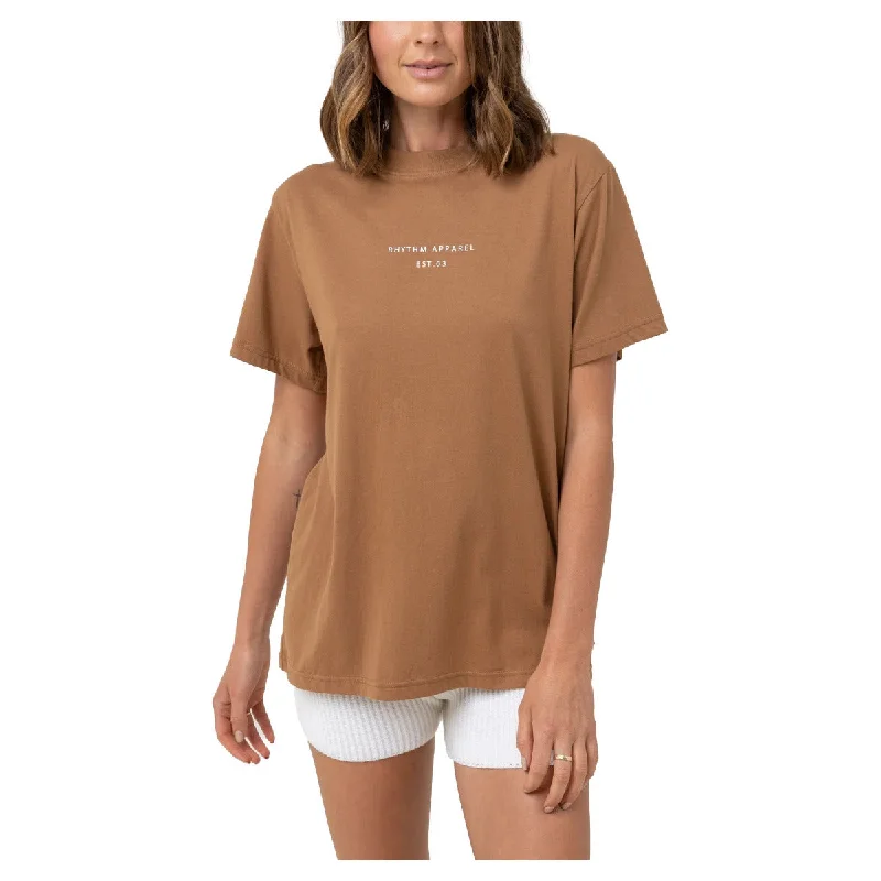 Rhythm Classic Brand Tee - Caramel Terry Blend Velvet Blend Canvas Blend