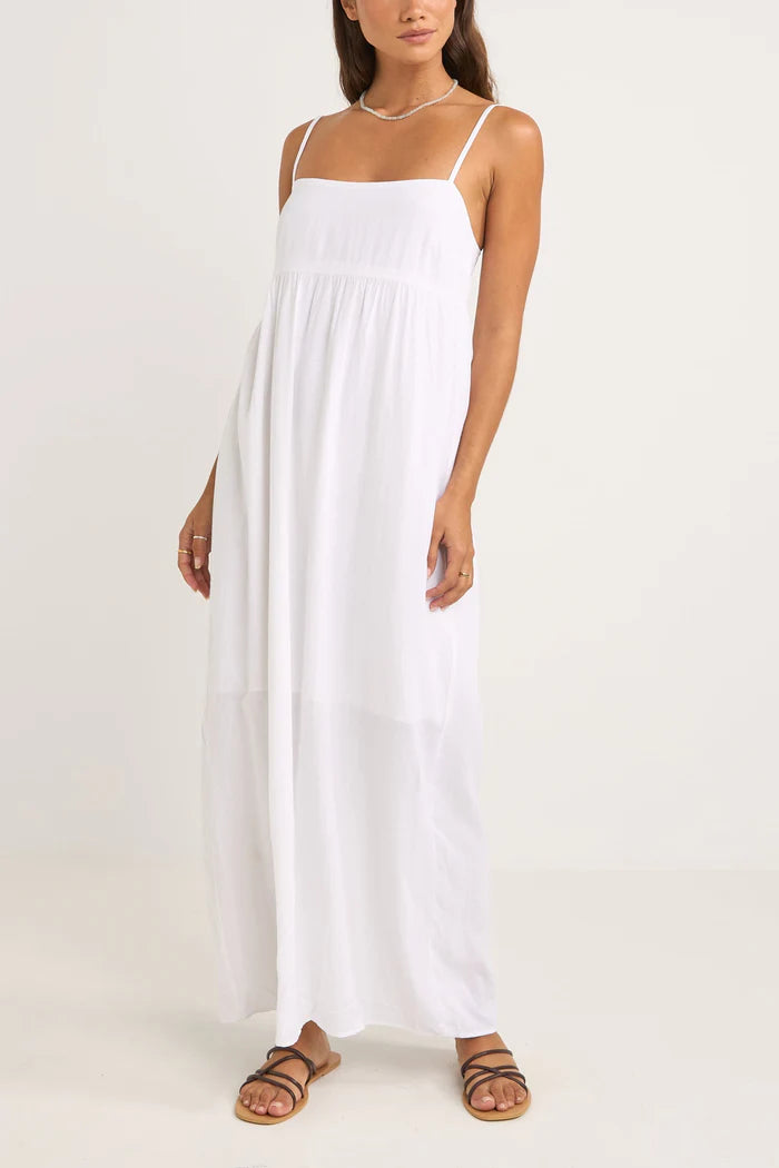 Rhythm Suki Maxi Dress - COCONUT Comfortable Bohemian Maxi Dress